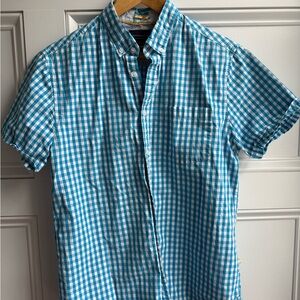 Denim & Flower Turquoise Gingham Men's Shirt